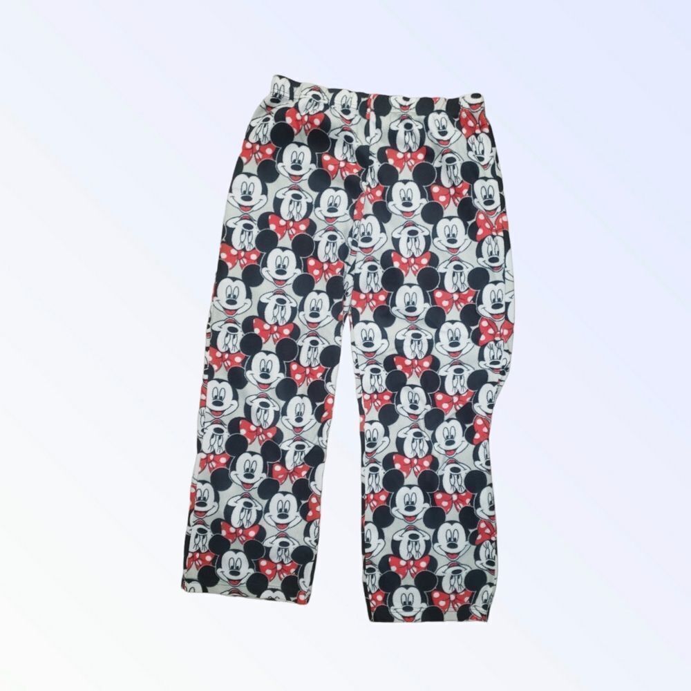Disney fleece pajama pants lounging Minnie and Mickey Medium